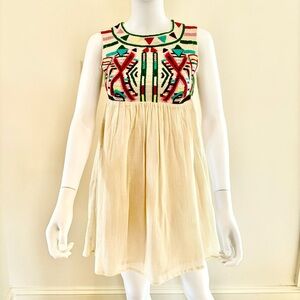 ANTHROPOLOGIE..GRYPHON HAND EMBROIDERED DRESS